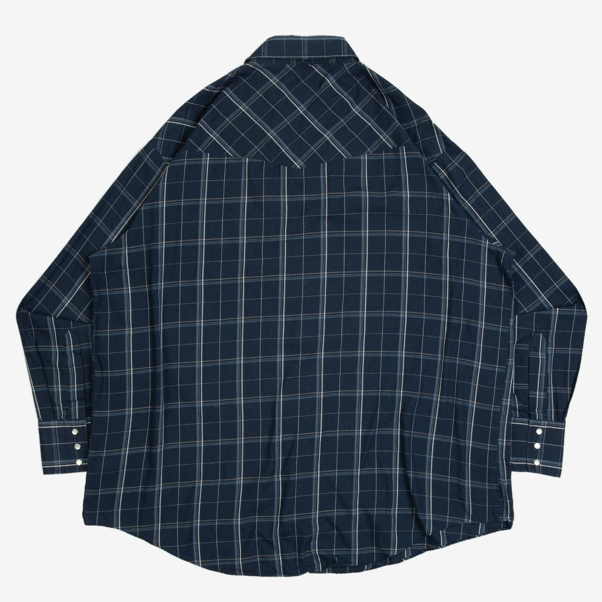 MEN'S VINTAGE 1990S CHECKED WESTERN SHIRT - X-LARGE