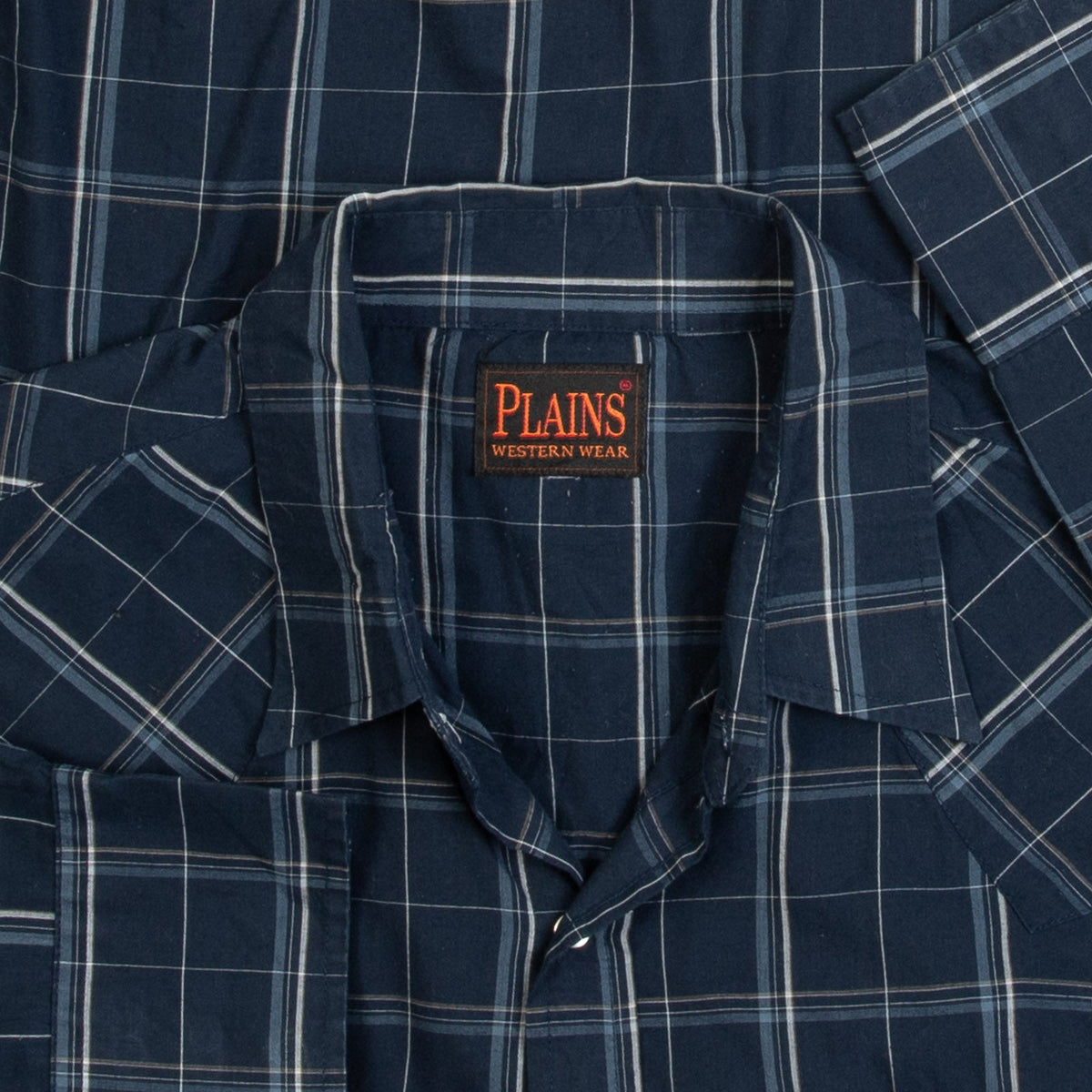 MEN'S VINTAGE 1990S CHECKED WESTERN SHIRT - X-LARGE