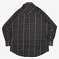 MEN'S VINTAGE 1990S CHECKED WESTERN SHIRT - LARGE