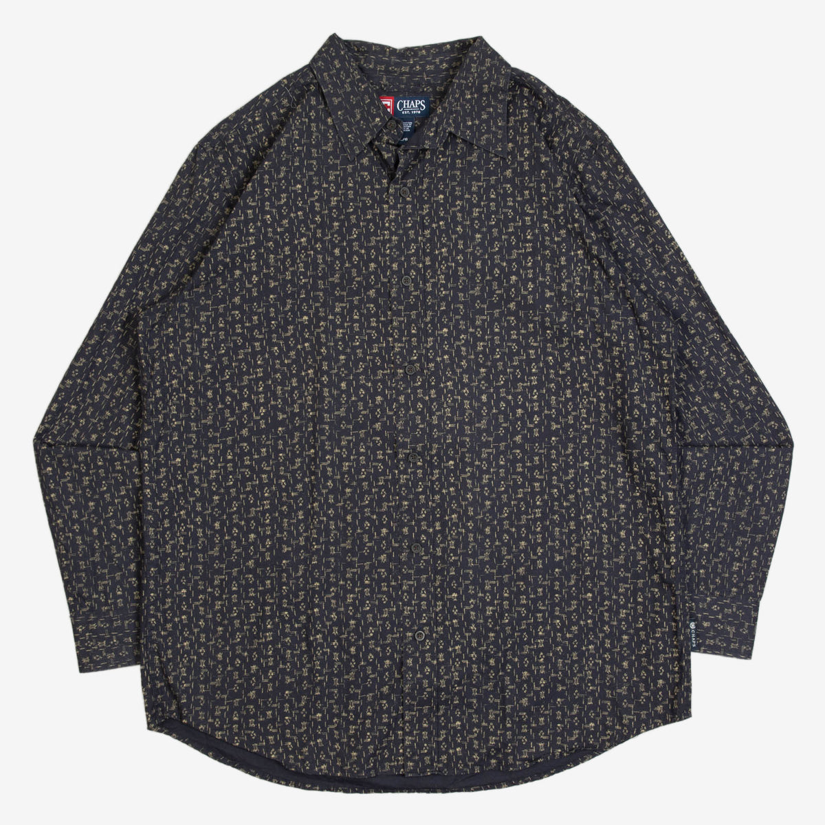 MEN'S VINTAGE CHAPS PATTERNED SHIRT - LARGE