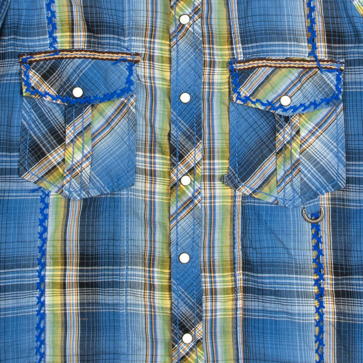MEN'S VINTAGE 1990S CHECKED STITCH SHIRT - LARGE