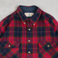 MEN'S VINTAGE 1990S WOOL STYLE CHECKED SHIRT - LARGE