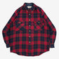 MEN'S VINTAGE 1990S WOOL STYLE CHECKED SHIRT - LARGE