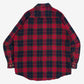 MEN'S VINTAGE 1990S WOOL STYLE CHECKED SHIRT - LARGE