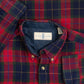 MEN'S VINTAGE 1990S WOOL STYLE CHECKED SHIRT - LARGE