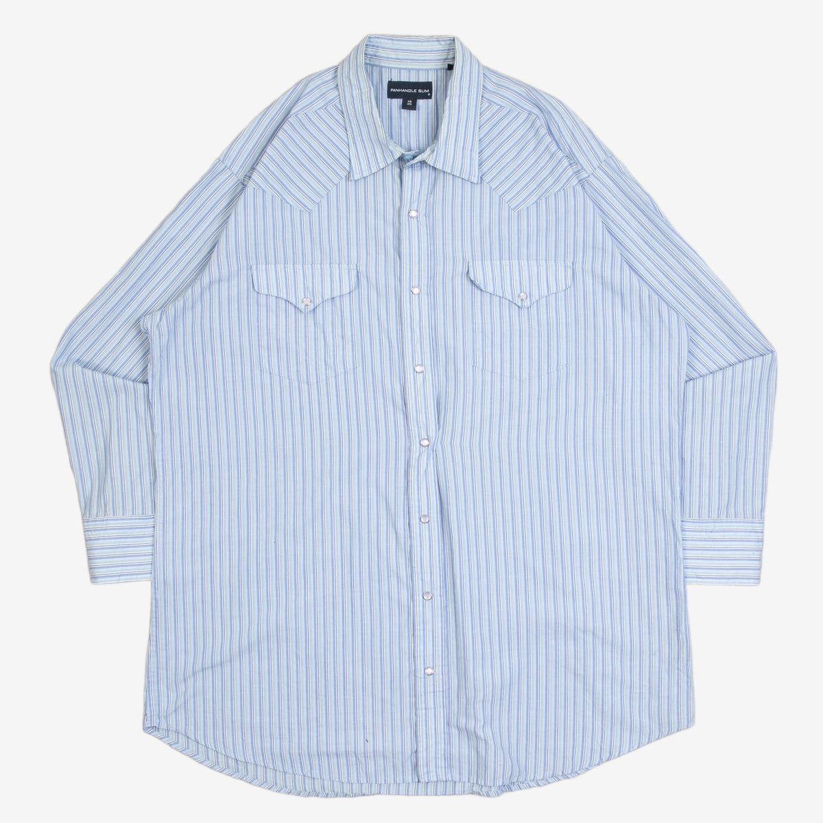 MEN'S VINTAGE 1990S STRIPED WESTERN SHIRT - X-LARGE