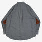 MEN'S VINTAGE 1990S WOOL STYLE SUEDE PATCH SHIRT - LARGE