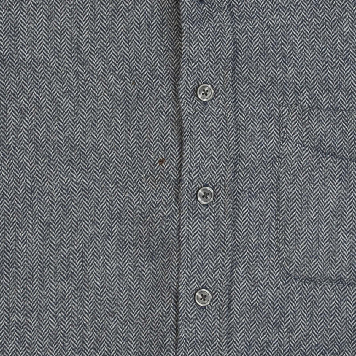 MEN'S VINTAGE 1990S WOOL STYLE SUEDE PATCH SHIRT - LARGE