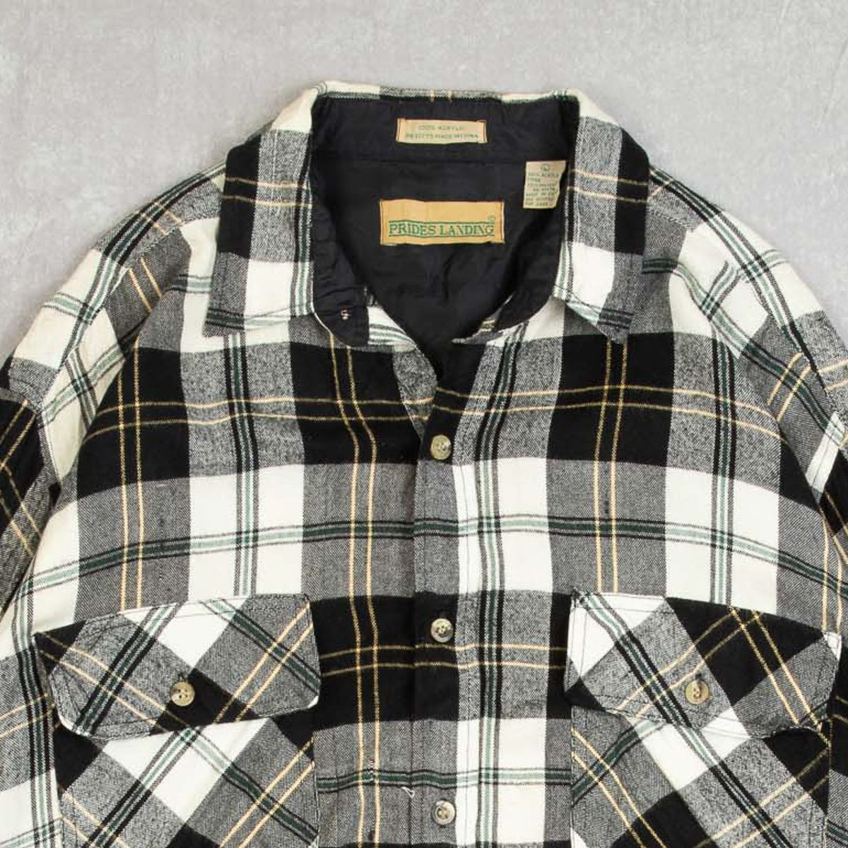 MEN'S VINTAGE 1990S WOOL STYLE CHECKED SHIRT - LARGE