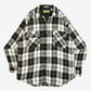 MEN'S VINTAGE 1990S WOOL STYLE CHECKED SHIRT - LARGE