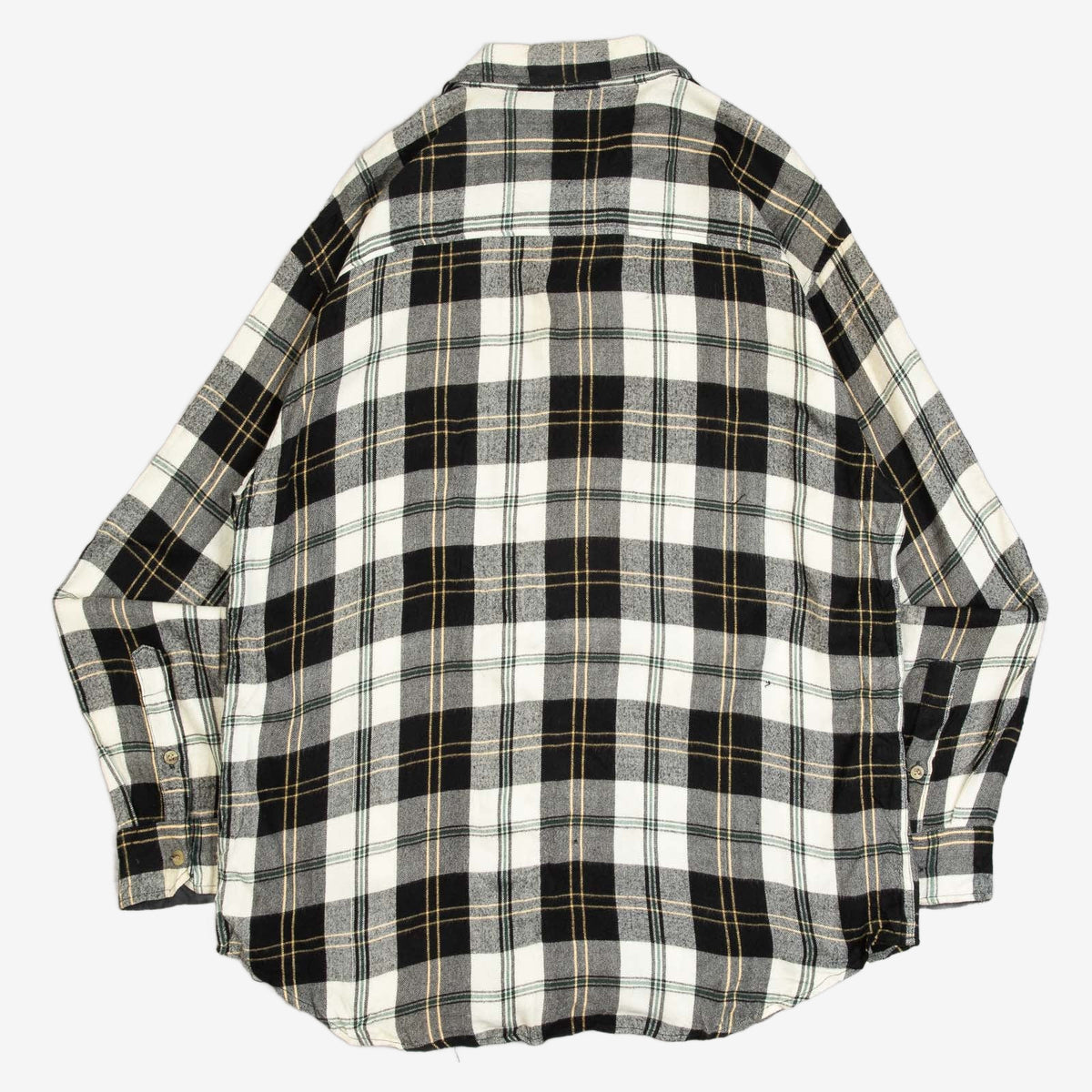 MEN'S VINTAGE 1990S WOOL STYLE CHECKED SHIRT - LARGE