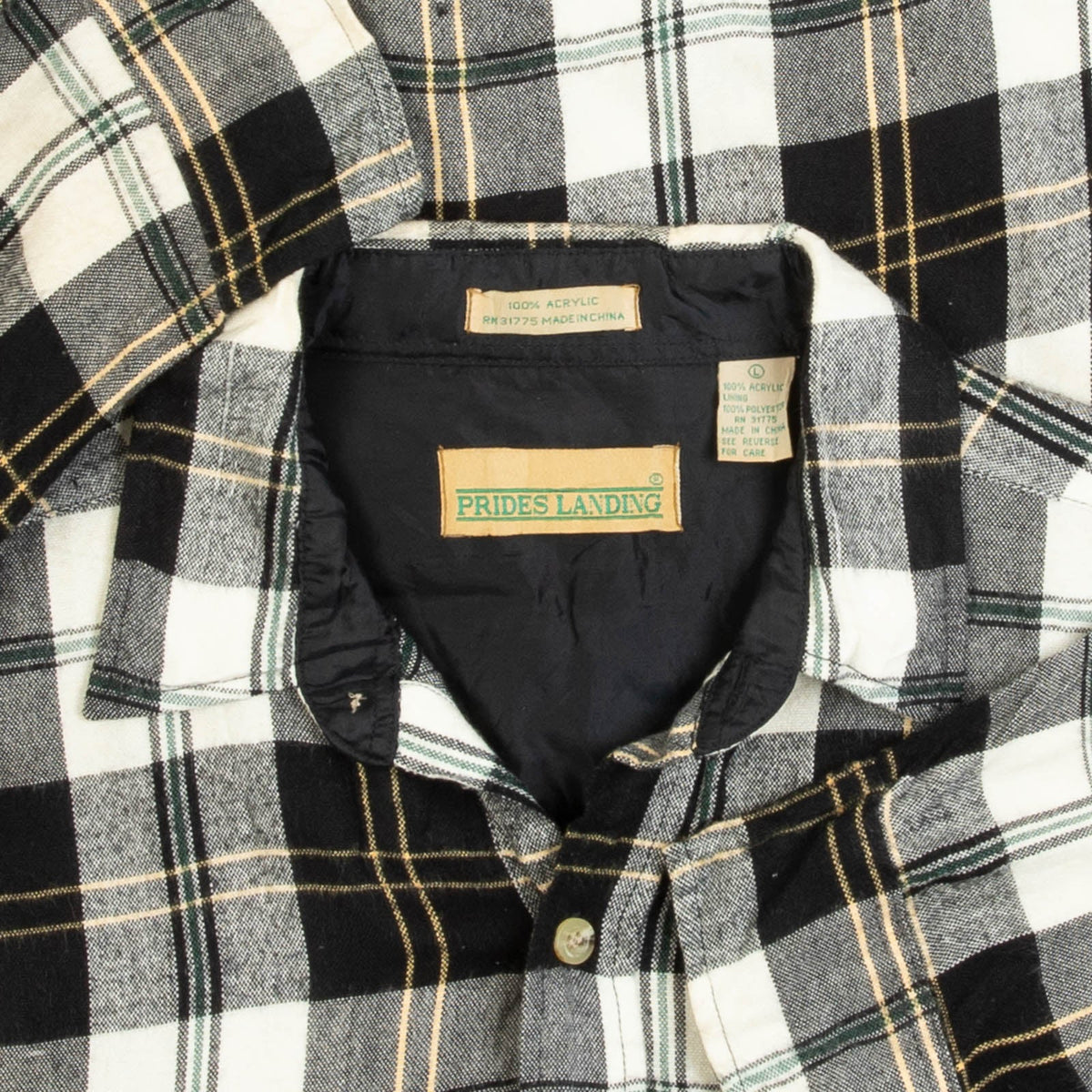 MEN'S VINTAGE 1990S WOOL STYLE CHECKED SHIRT - LARGE