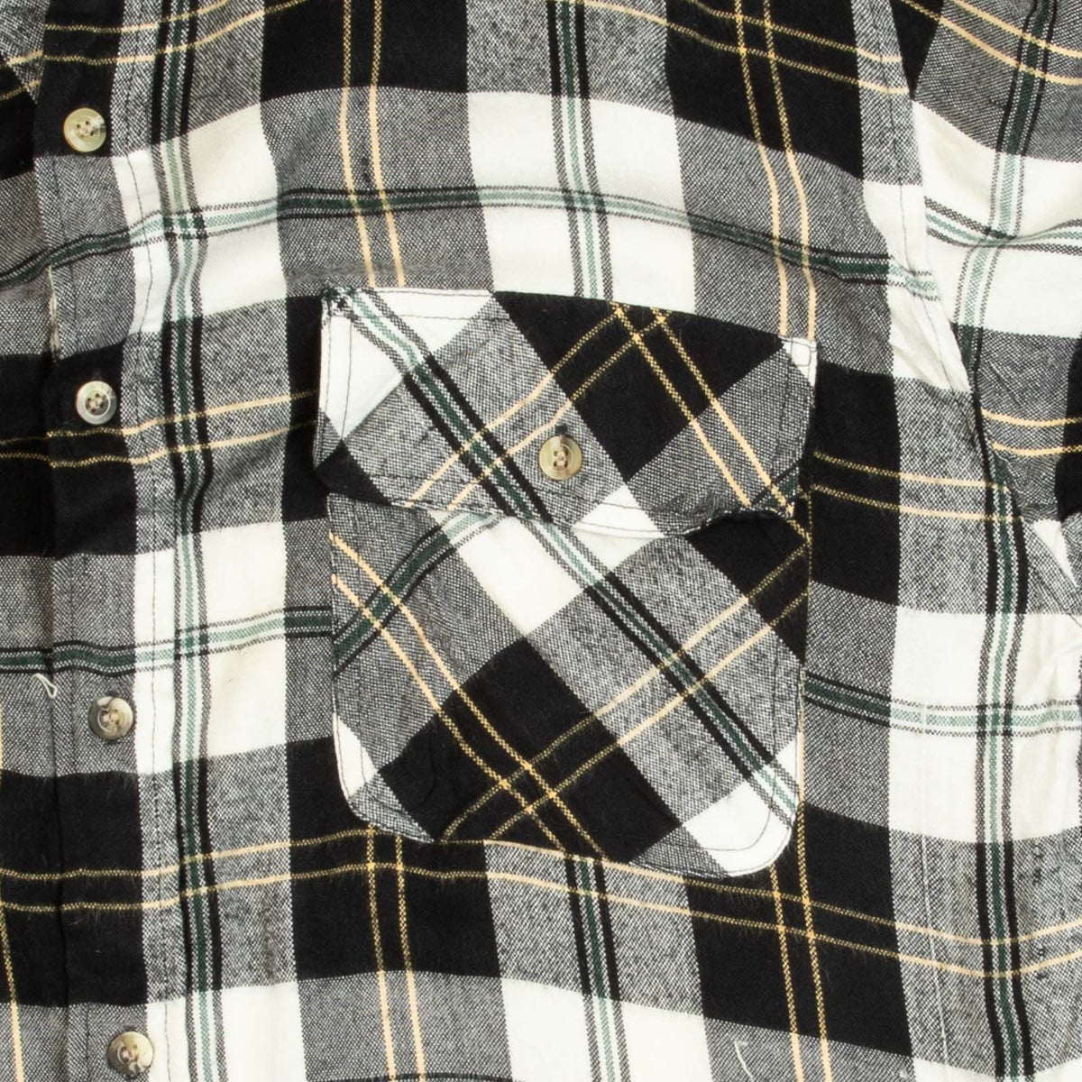 MEN'S VINTAGE 1990S WOOL STYLE CHECKED SHIRT - LARGE