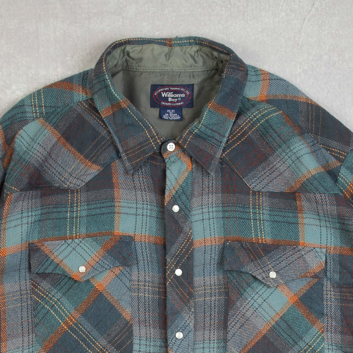 MEN'S VINTAGE 1990S WOOL STYLE CHECKED WESTERN SHIRT - XXX-LARGE