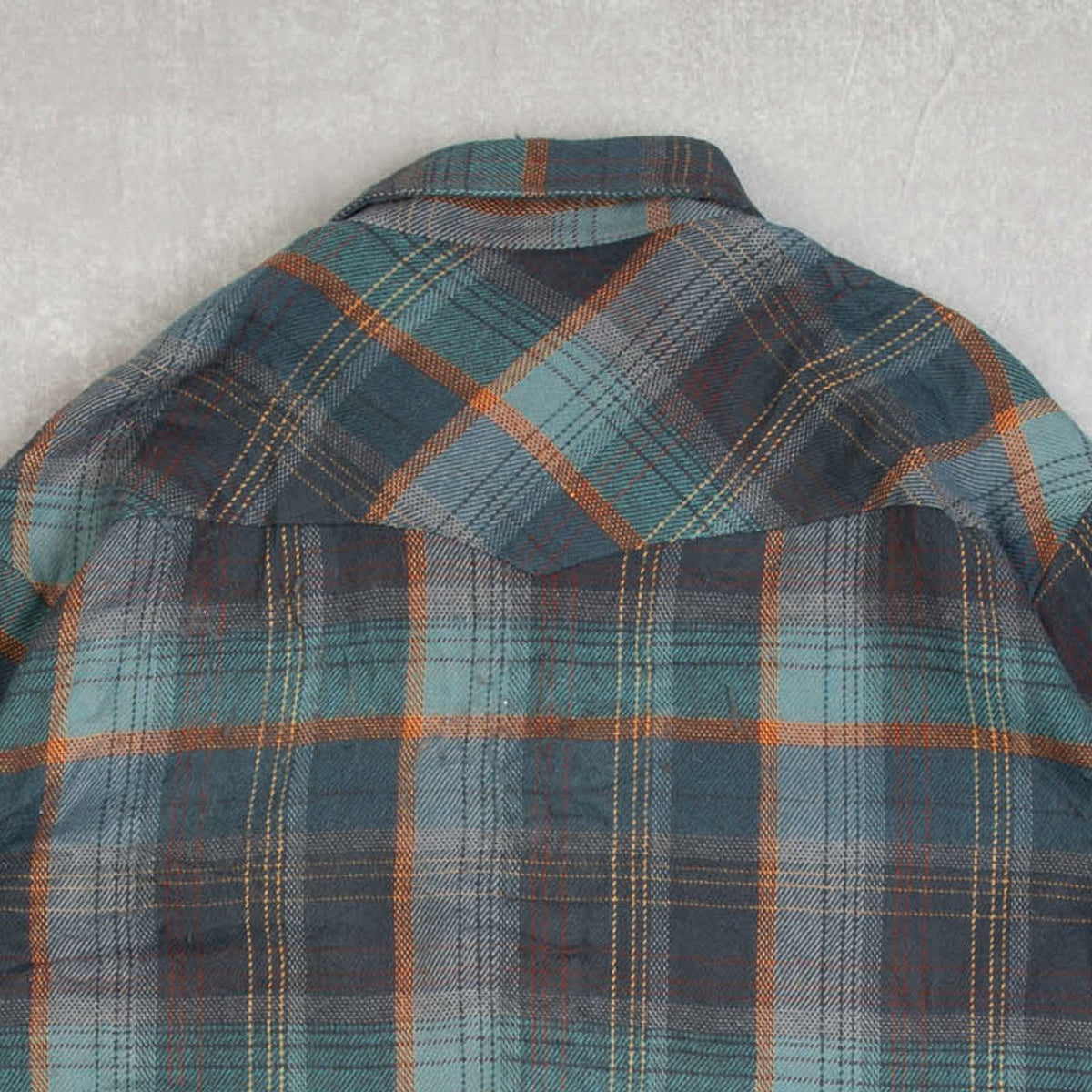 MEN'S VINTAGE 1990S WOOL STYLE CHECKED WESTERN SHIRT - XXX-LARGE