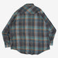 MEN'S VINTAGE 1990S WOOL STYLE CHECKED WESTERN SHIRT - XXX-LARGE