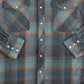 MEN'S VINTAGE 1990S WOOL STYLE CHECKED WESTERN SHIRT - XXX-LARGE