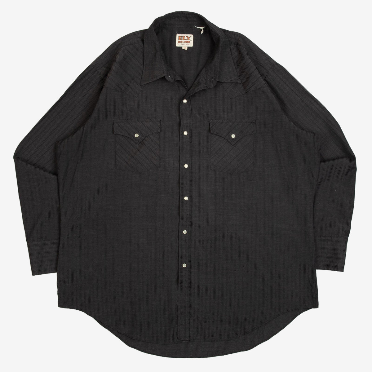 MEN'S VINTAGE 1990S STRIPED WESTERN SHIRT - X-LARGE