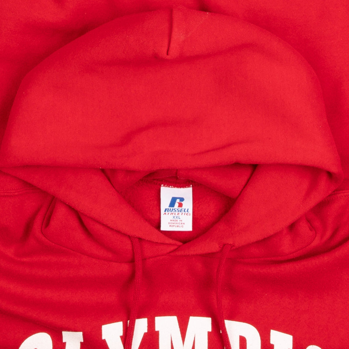 MEN'S VINTAGE 1990S RUSSELL ATHLETIC OLYMPIC HOODED SWEATSHIRT - XX-LARGE