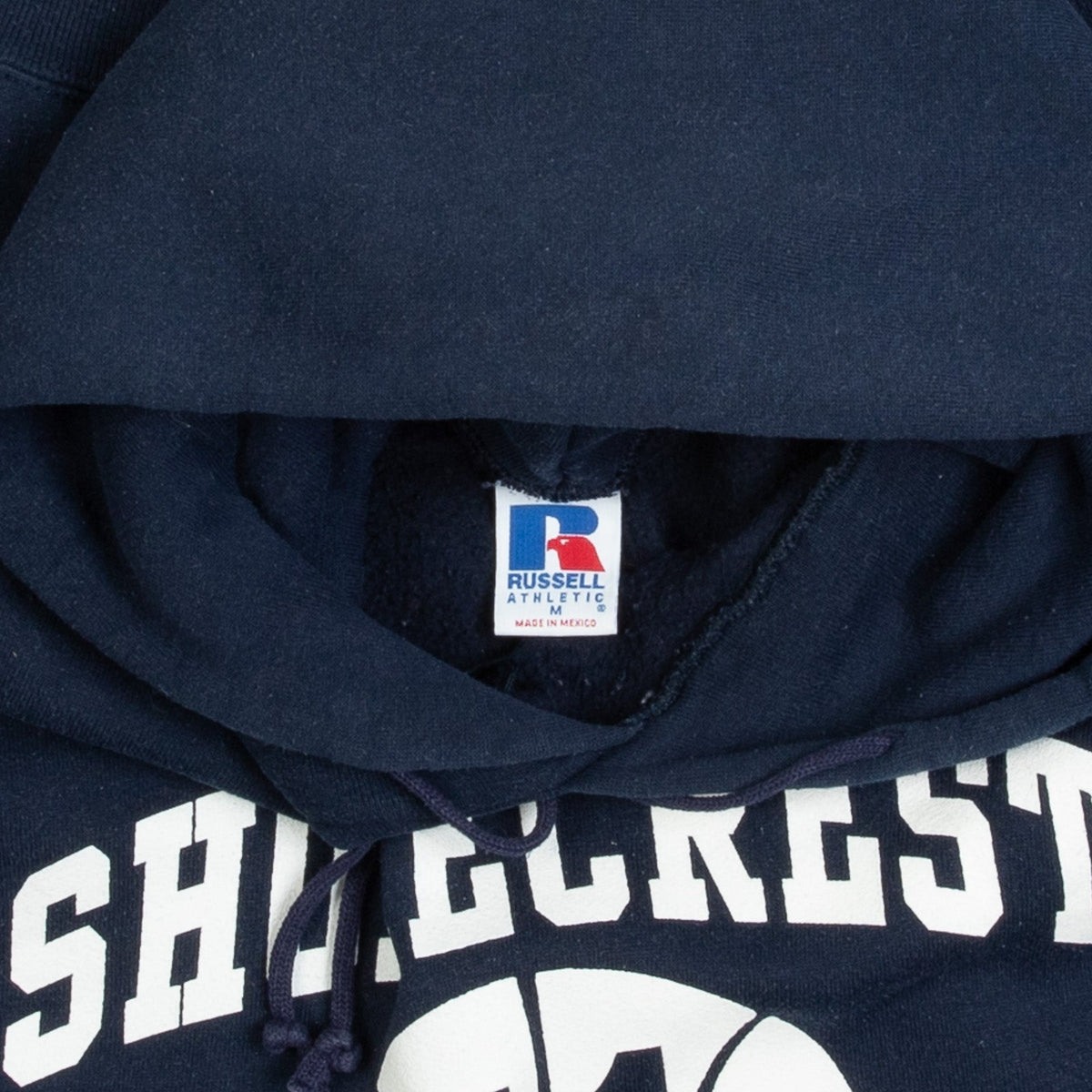 MEN'S VINTAGE 1990S RUSSELL ATHLETIC SHORECREST HOODED SWEATSHIRT - MEDIUM