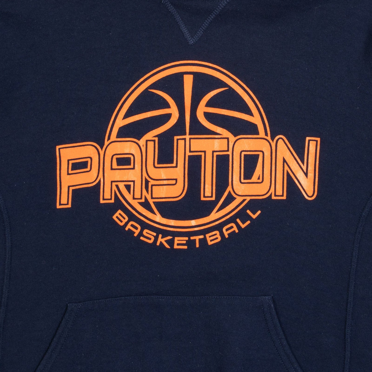 MEN'S VINTAGE 1990S RUSSELL ATHLETIC PAYTON BASKETBALL HOODED SWEATSHIRT - MEDIUM