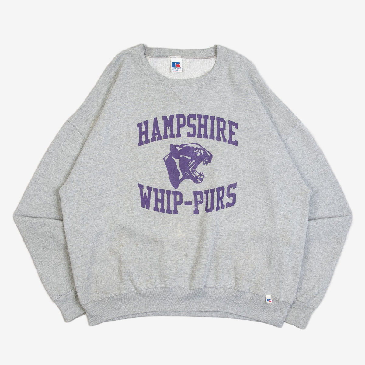 MEN'S VINTAGE 1990S RUSSELL ATHLETIC HAMPSHIRE WHIP-PURS SWEATSHIRT - XX-LARGE
