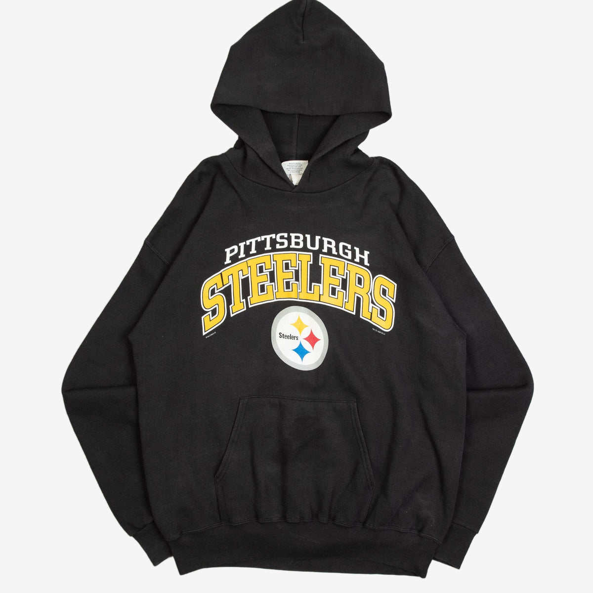 MEN'S VINTAGE 1998 LEE PITTSBURGH STEELERS HOODED SWEATSHIRT - LARGE