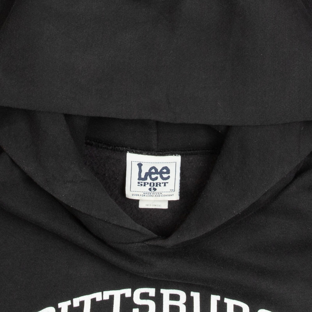 MEN'S VINTAGE 1998 LEE PITTSBURGH STEELERS HOODED SWEATSHIRT - LARGE