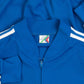 MEN'S VINTAGE 1990S STRIPED ARM FULL ZIP SPORTS SWEATSHIRT - LARGE