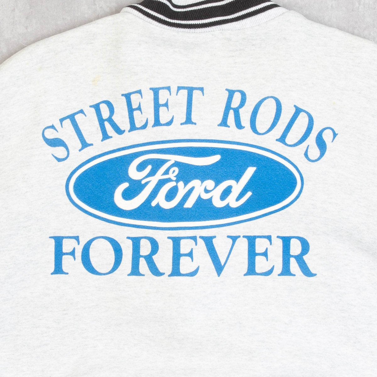 MEN'S VINTAGE 1990S FORD VARSITY SWEATSHIRT JACKET - LARGE