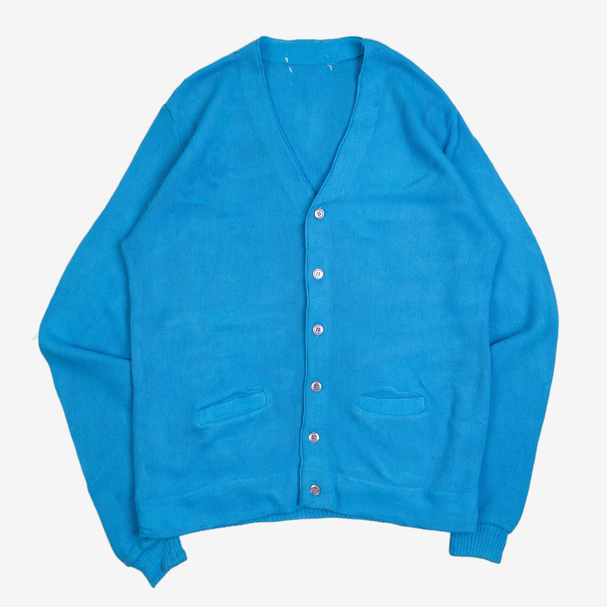 MEN'S VINTAGE 1980S KNITTED CARDIGAN - LARGE
