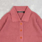 WOMEN'S VINTAGE 1990S ALPACA WOOL COLLARED KNITTED CARDIGAN - SMALL