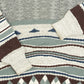MEN'S VINTAGE 1990S STRIPED STRUCTURED KNITTED JUMPER - LARGE