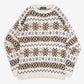 MEN'S VINTAGE 1990S STRUCTURED PATTERNED KNITTED JUMPER - X-LARGE