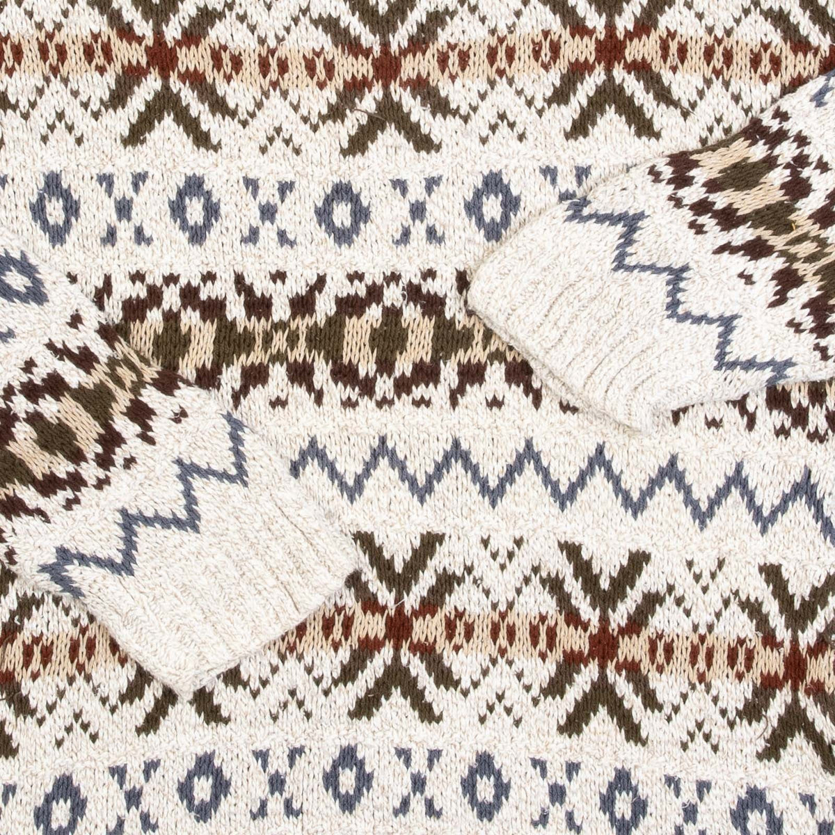 MEN'S VINTAGE 1990S STRUCTURED PATTERNED KNITTED JUMPER - X-LARGE