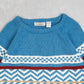 MEN'S VINTAGE 1980S PATTERNED KNITTED JUMPER - LARGE