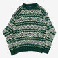 MEN'S VINTAGE 1990S GAP PATTERNED KNITTED JUMPER - SMALL