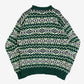 MEN'S VINTAGE 1990S GAP PATTERNED KNITTED JUMPER - SMALL