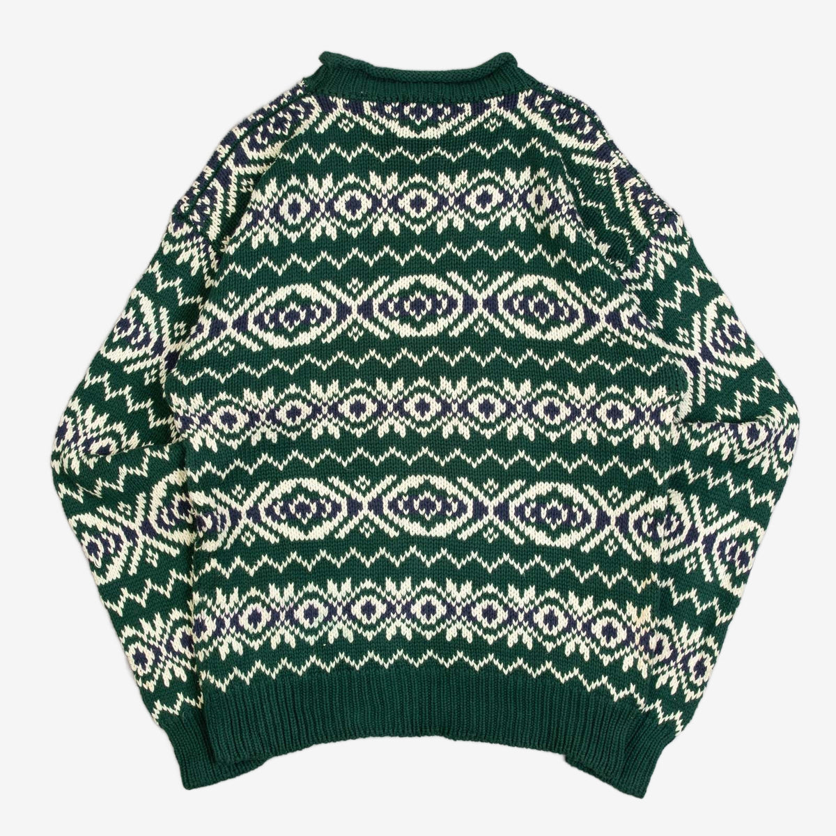 MEN'S VINTAGE 1990S GAP PATTERNED KNITTED JUMPER - SMALL