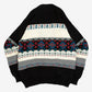 MEN'S VINTAGE 1980S STRUCTURED PATTERNED KNITTED CARDIGAN - MEDIUM
