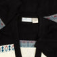 MEN'S VINTAGE 1980S STRUCTURED PATTERNED KNITTED CARDIGAN - MEDIUM