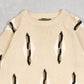 MEN'S VINTAGE 1990S STRUCTURED PATTERNED KNITTED JUMPER - SMALL