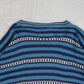 WOMEN'S VINTAGE 1990S STRIPED PATTERNED KNITTED JUMPER - X-LARGE