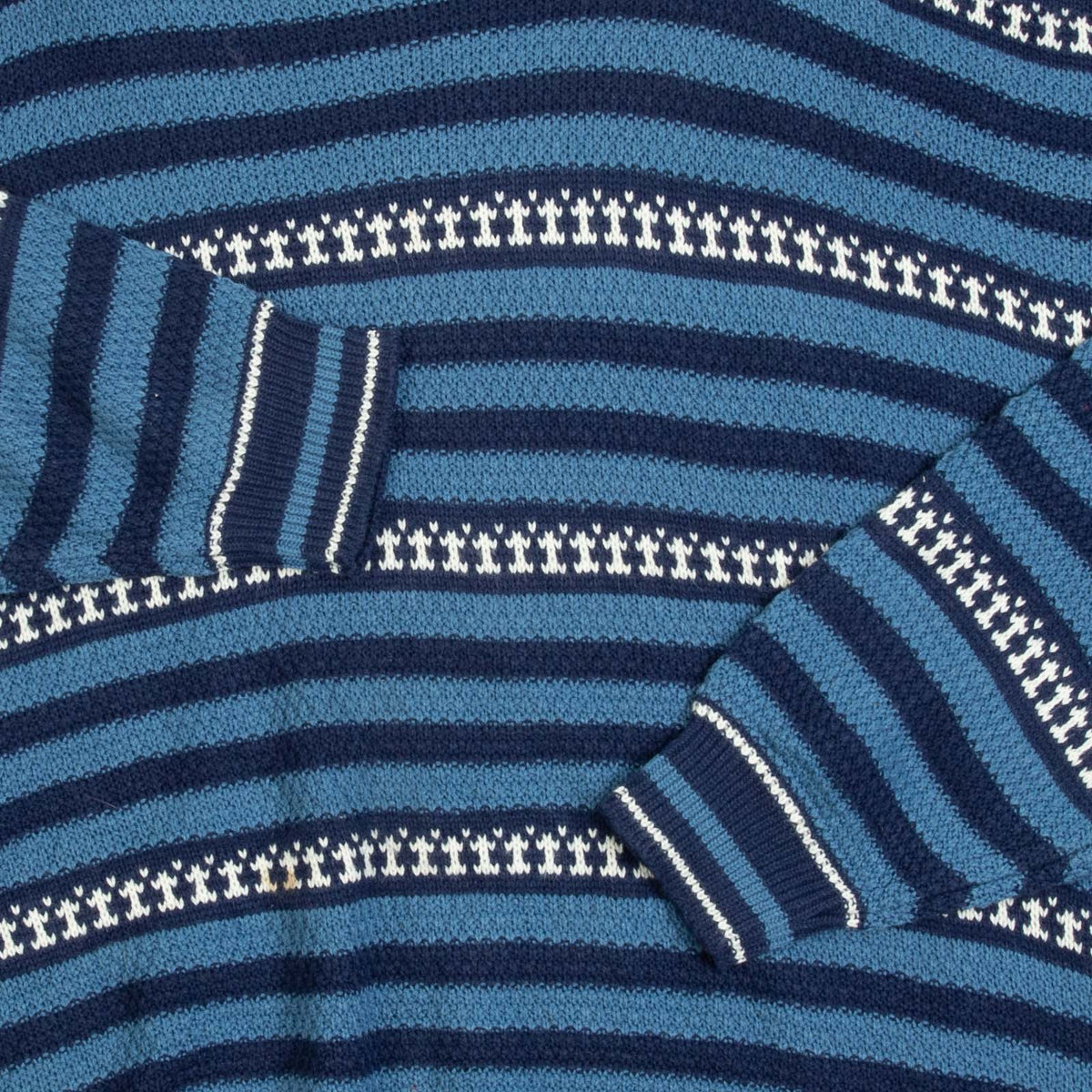 WOMEN'S VINTAGE 1990S STRIPED PATTERNED KNITTED JUMPER - X-LARGE