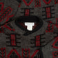 MEN'S VINTAGE 1980S PATTERNED KNITTED JUMPER - LARGE