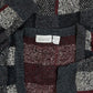 MEN'S VINTAGE 1990S CHECKERBOARD PATTERNED KNITTED CARDIGAN - LARGE