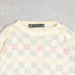 MEN'S VINTAGE 1990S STRUCTURED PATTERNED KNITTED JUMPER - LARGE