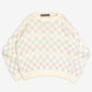 MEN'S VINTAGE 1990S STRUCTURED PATTERNED KNITTED JUMPER - LARGE