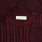 MEN'S VINTAGE 1980S STRUCTURED RIBBED KNITTED JUMPER - MEDIUM