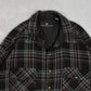 MEN'S VINTAGE 1990S WOOL STYLE CHECKED SHIRT - X-LARGE